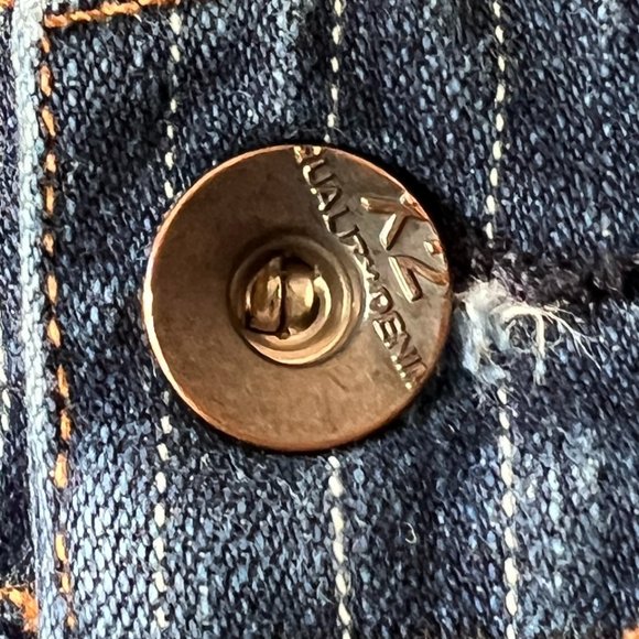 Gently Worn, but Lovingly Cared For, X2 Quality Denim Striped Flare Jeans - Picture 6 of 13